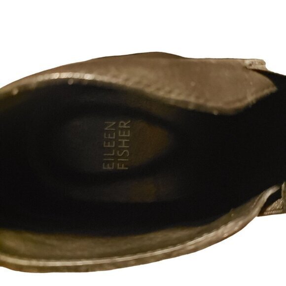 Eileen Fisher Black Suede Ankle Boots Booties Shoes Size 7.5 Pull-on - Picture 6 of 16